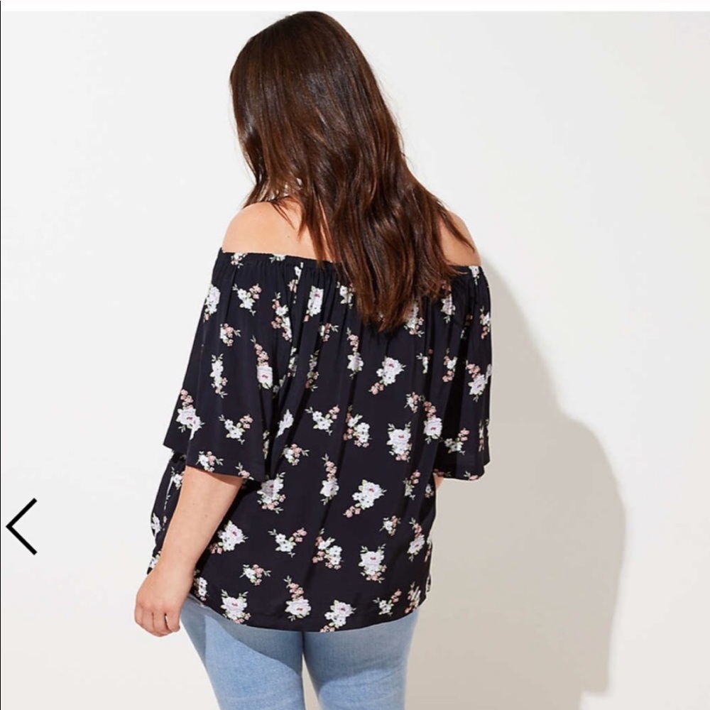 LOFT Plus Floral Off The Shoulder Top - Picture 2 of 6